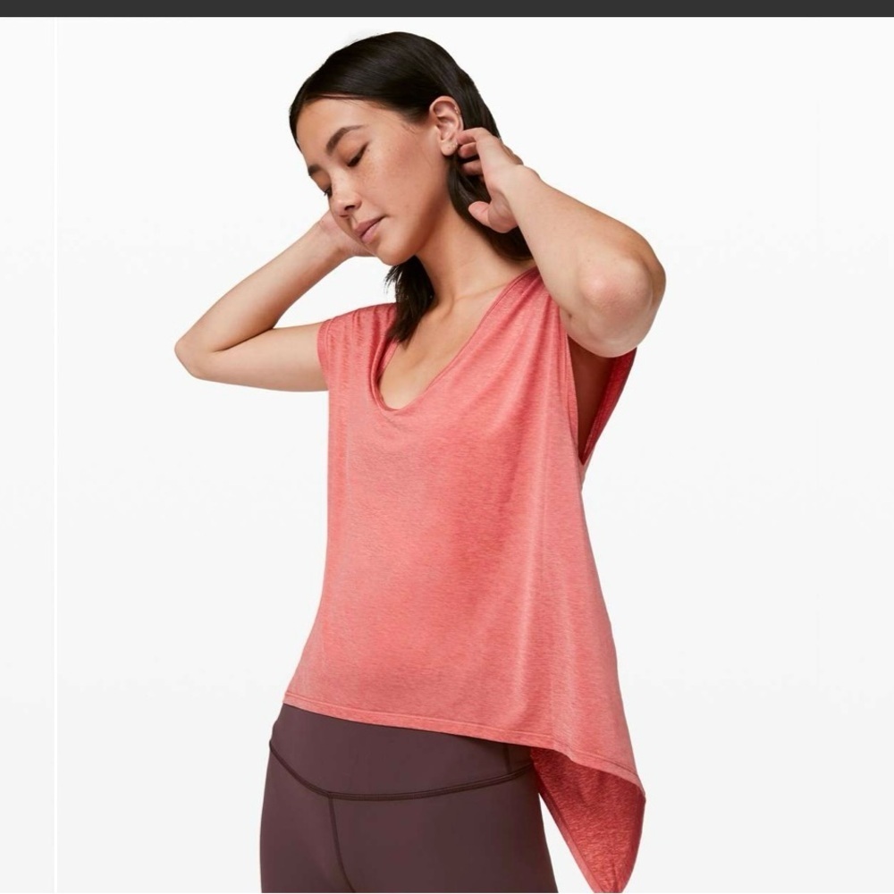Lululemon Playful Practice Short Sleeve Wrap Shirt Lightweight Yoga Athleisure